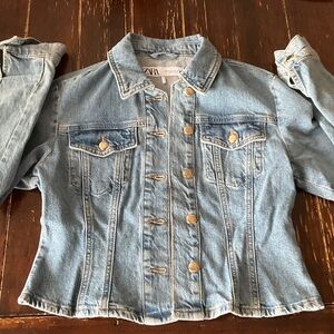 Zara Classic Blue Denim Jacket Medium